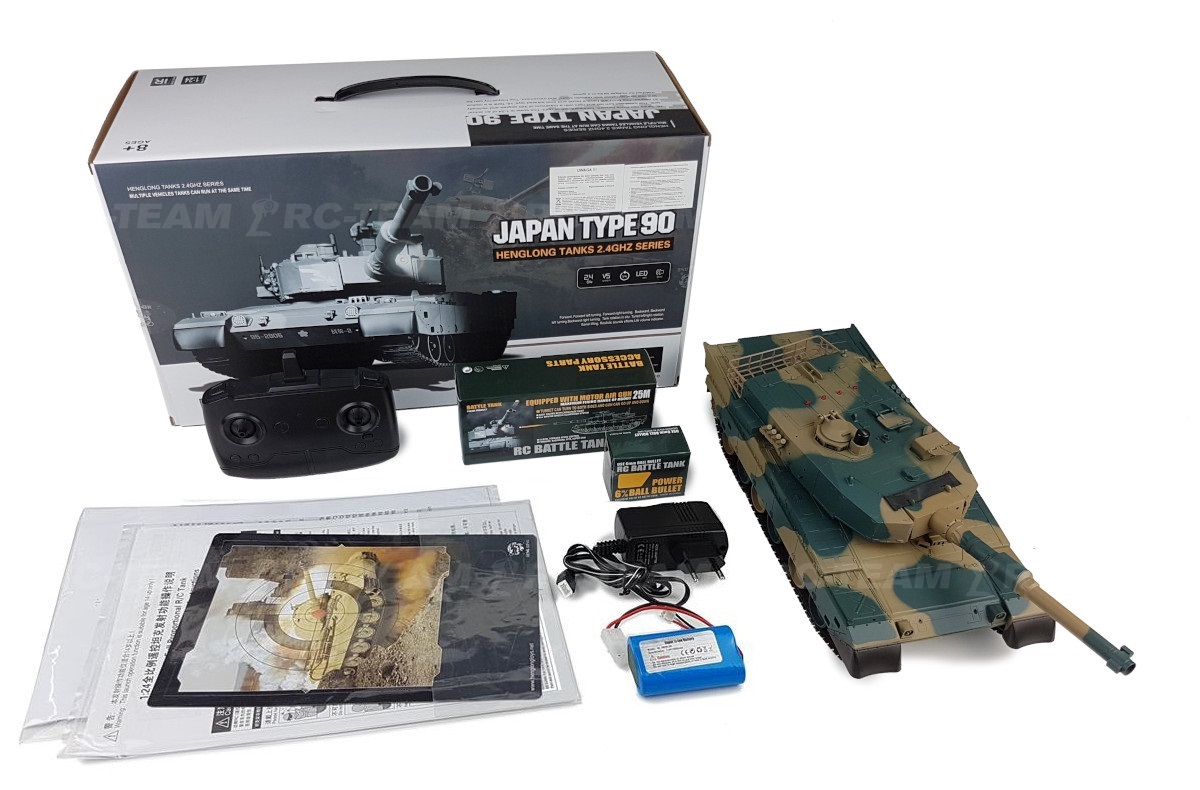 Czołg HENG LONG Japoński typ 90 1/24 2.4GHz ASG IR R/C