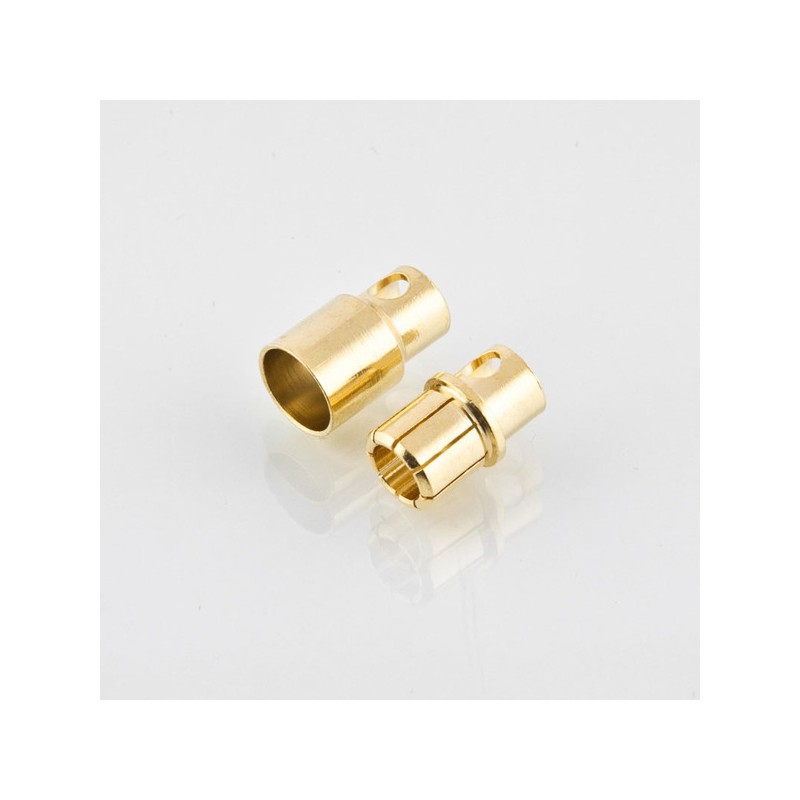 MSP Konektory typu Banan / Gold 8mm - krótkie  (wtyk + gniazdo)