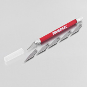 PROEDGE USA Nóż 4 Grip Soft Handle (czerwony) + 5 ostrzy 11 (tuba)
