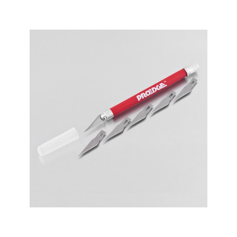 PROEDGE USA Nóż 4 Grip Soft Handle (czerwony) + 5 ostrzy 11 (tuba)