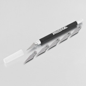 PROEDGE USA Nóż 4 Grip Soft Handle (czarny) + 5 ostrzy 11 (tuba)
