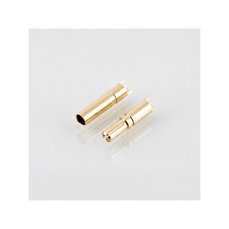 Konektory typu Banan / Gold 3,5mm - płaskie (wtyk + gniazdo)