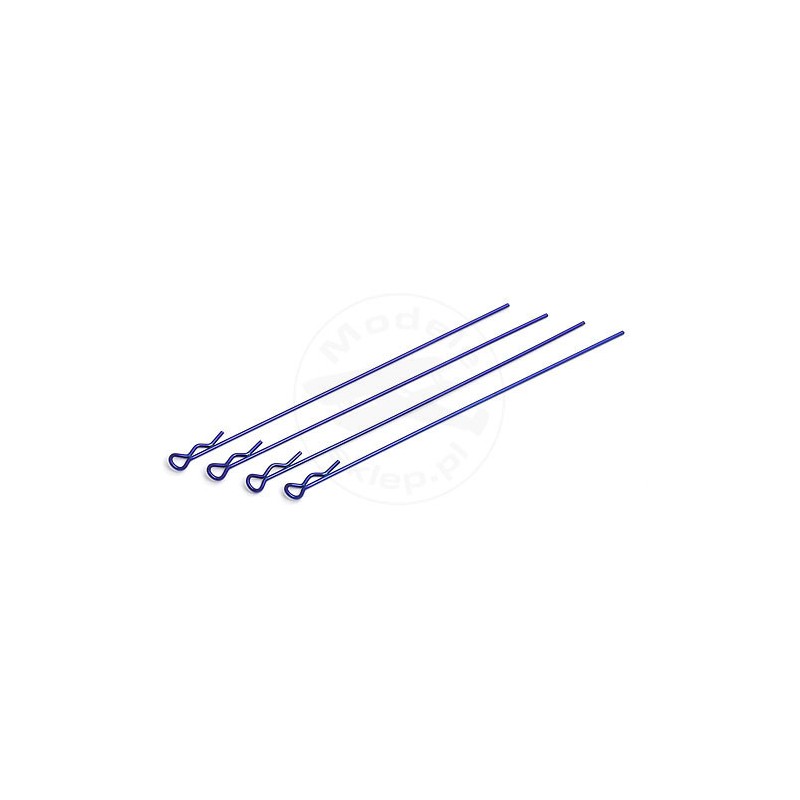 TEAM ASSOCIATED Spinki do mocowania karoserii / Ft Long Body Clips Blue