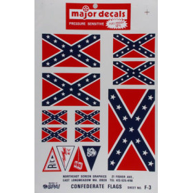 MAJOR DECALS Naklejki - Flagi Konfederatów