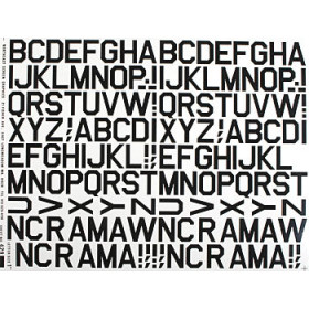 MAJOR DECALS Naklejki Litery czarne 1