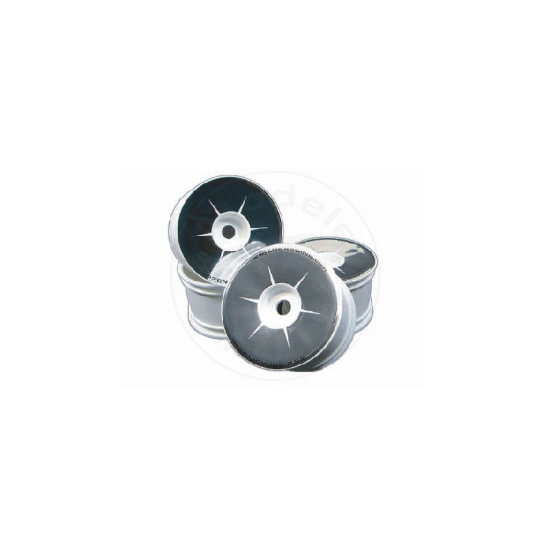 GS RACING Felgi pełne 4szt. 1/8 Xut Dish Wheel (Białe)