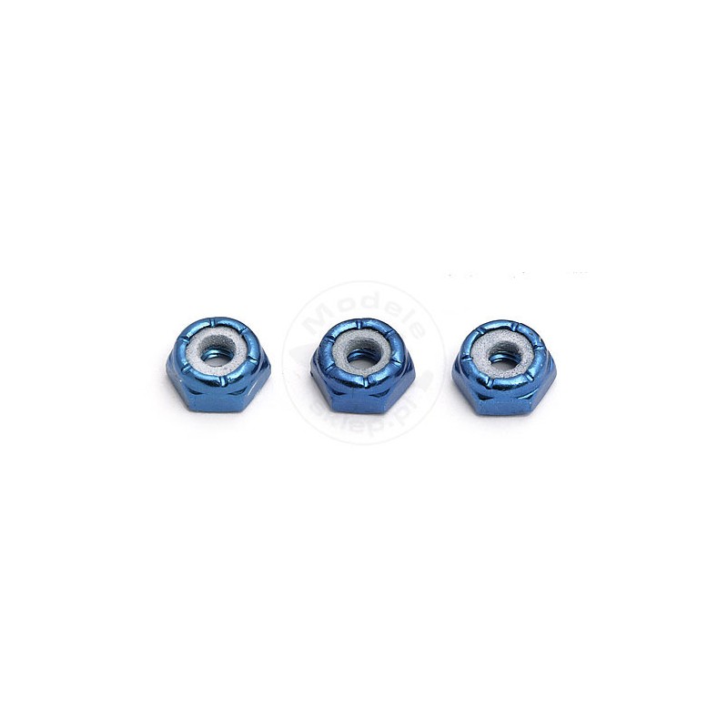 TEAM ASSOCIATED 8-32 Lp Locknuts Blue