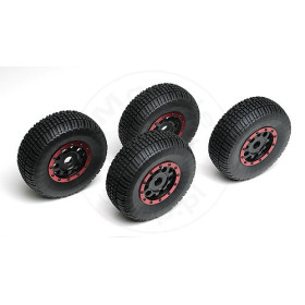 TEAM ASSOCIATED Kmc Wheel/tire Black/red