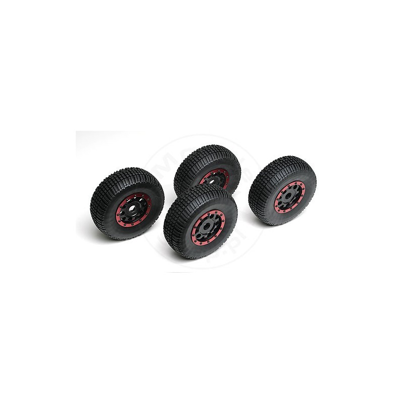 TEAM ASSOCIATED Kmc Wheel/tire Black/red