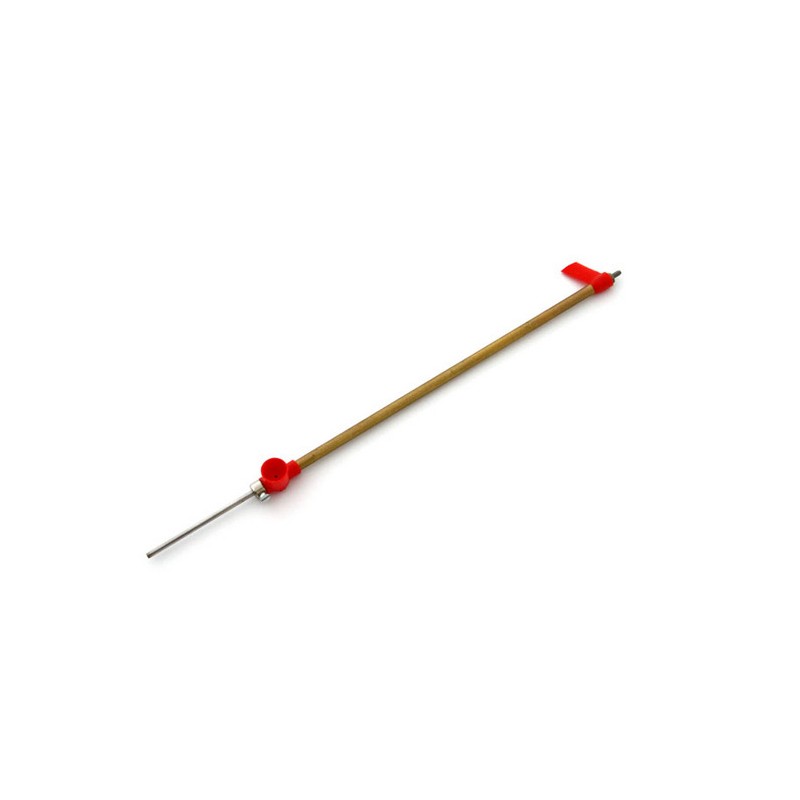Wał ø2 mm M2 200/149 mm (łożyskowany, z płetwą)