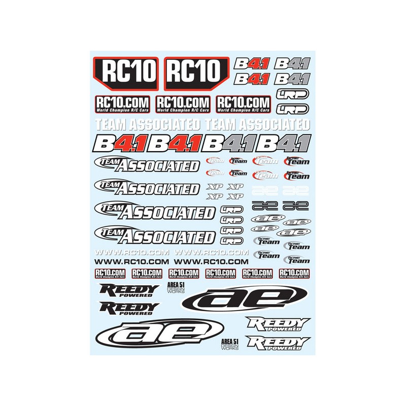TEAM ASSOCIATED B4.1 Decal Sheet