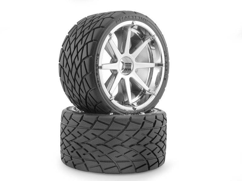 Koła asfaltowe HPI RACING - MOUNTED PHALTLINE TIRE 140x70mm on BLAST WHEEL CHROME
