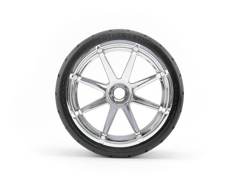Koła asfaltowe HPI RACING - MOUNTED PHALTLINE TIRE 140x70mm on BLAST WHEEL CHROME