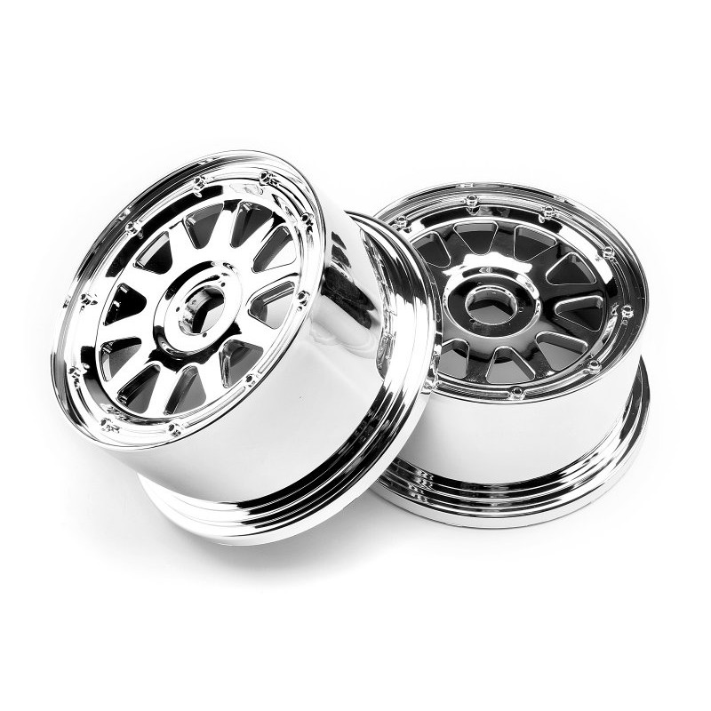 HPI RACING TR-10 WHEEL CHROME (120x65mm/-10mm OFFSET)