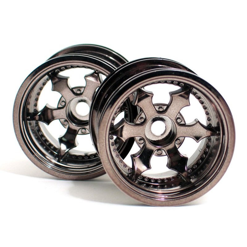 HPI RACING SPIKE TRUCK WHEEL(BLACK CHROME/2PCS)