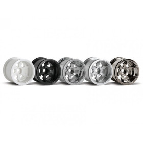 HPI RACING SPIKE TRUCK WHEEL (SHINY CHROME/2PCS)