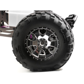 HPI RACING MOUNTED GT2 TYRE S COMPOUND ON WARLOCK WHEEL CHROME