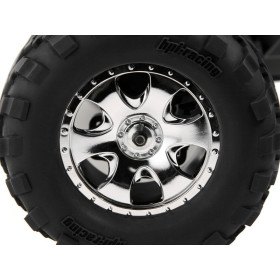 HPI RACING MOUNTED GT2 TYRE S COMPOUND ON WARLOCK WHEEL CHROME