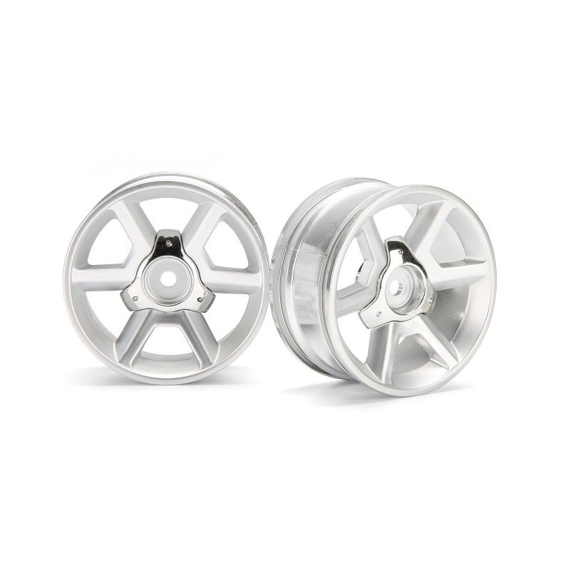 HPI RACING GT WHEEL SILVER (6mm OFFSET/2pcs)