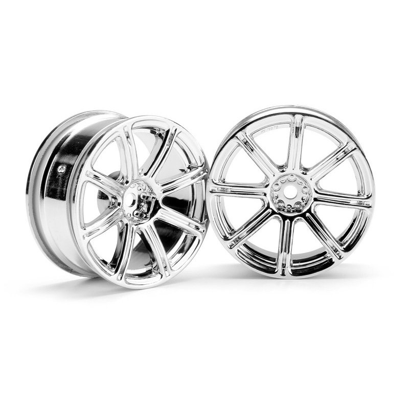 HPI RACING WORK EMOTION XC8 WHEEL 26mm CHROME (3mm OFFSET)