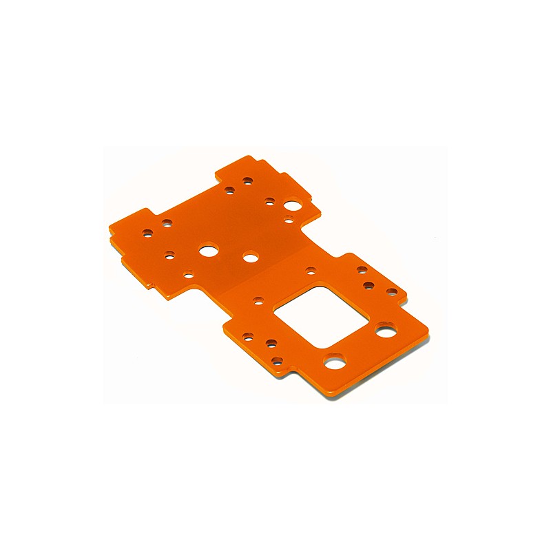 HPI RACING BULKHEAD LOWER PLATE 2.5mm (ORANGE)