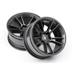 HPI RACING FIVE:AD S5:F WHEEL 26MM GUNMETAL (6MM OS/2PCS)