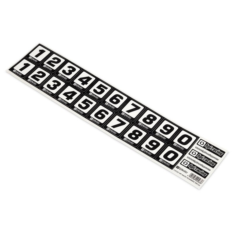 HPI RACING Naklejki RACE NUMBERS DECAL