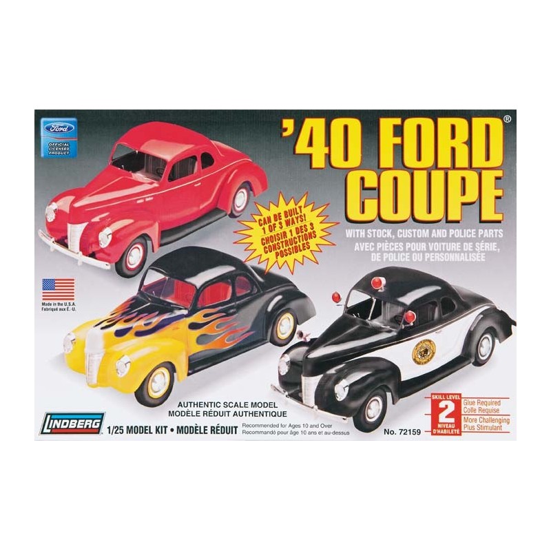 LINDBERG Model plastikowy - 40 Ford Custom Coupe 1/25