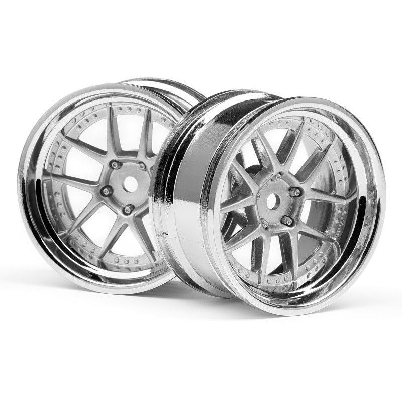 HPI RACING Koła DY-CHAMPION 26MM WHEEL (CHROME/SILVER/6MM OS/2PCS)