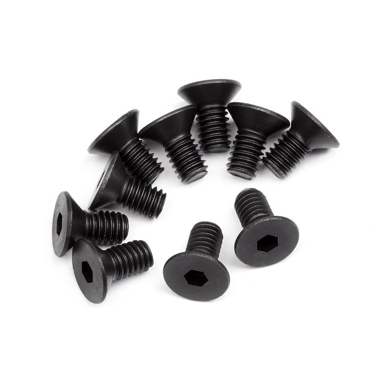 HPI RACING FLAT HEAD SCREW M4X8MM (HEX SOCKET/10PCS)