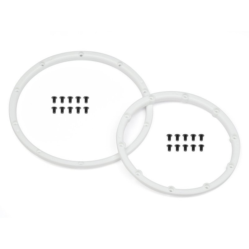HPI RACING WHEEL BEAD LOCK RINGS (WHITE/FOR 2 WHEELS)