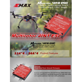 EMAX Regulator Multirotor 4 x 25A fast PWM SimonK