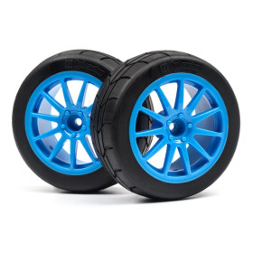 HPI RACING MOUNTED GYMKHANA TIRE/SPEEDLINE CORSE TURINI WHEEL SET (CYAN/2PC