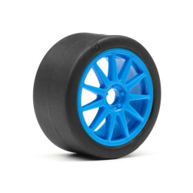 HPI RACING SLICK TIRE/SPEEDLINE WHEEL SET - Micro RS4 4szt.