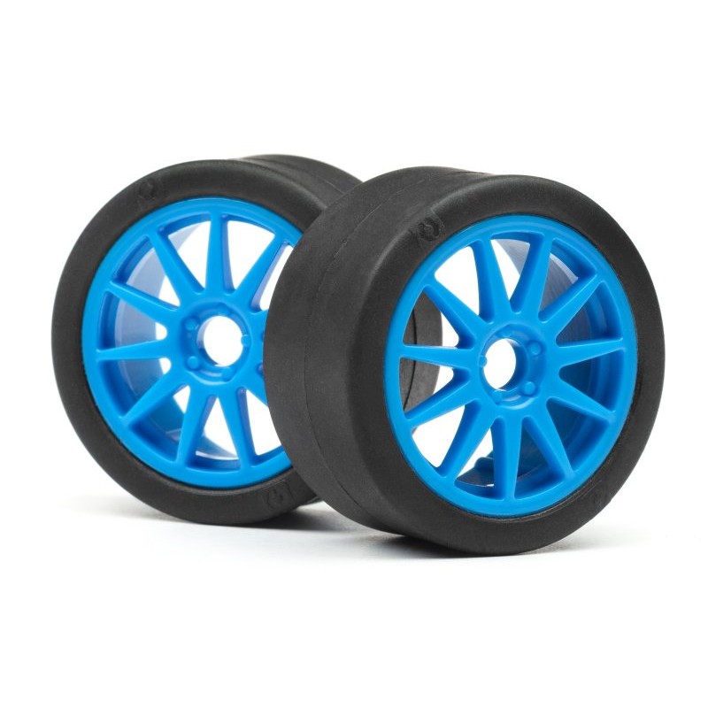HPI RACING SLICK TIRE/SPEEDLINE WHEEL SET - Micro RS4 4szt.