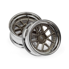HPI RACING Felgi DY-CHAMPION 26MM WHEEL (CHROME/BRONZE/6MM OS/2PCS)