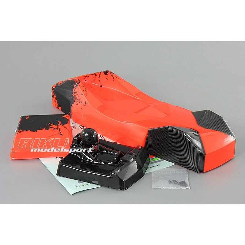 BSD RACING Karoseria z kierowcą Dune Racer 218T 1/10 (Pomarańczowa)