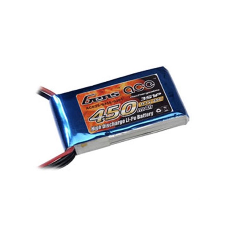 GENS ACE Akumulator LiPo 11,1V 450mAh 25C 3S JST 25C-450-3S1P