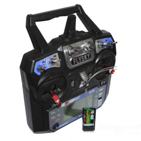 FLYSKY Aparatura FS-i6 6CH + odbiornik iA6 : Telemetria. 2,4GHz, Mode 2, LCD
