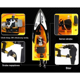WLTOYS Łódź wyścigowa TIGER SHARK WL912