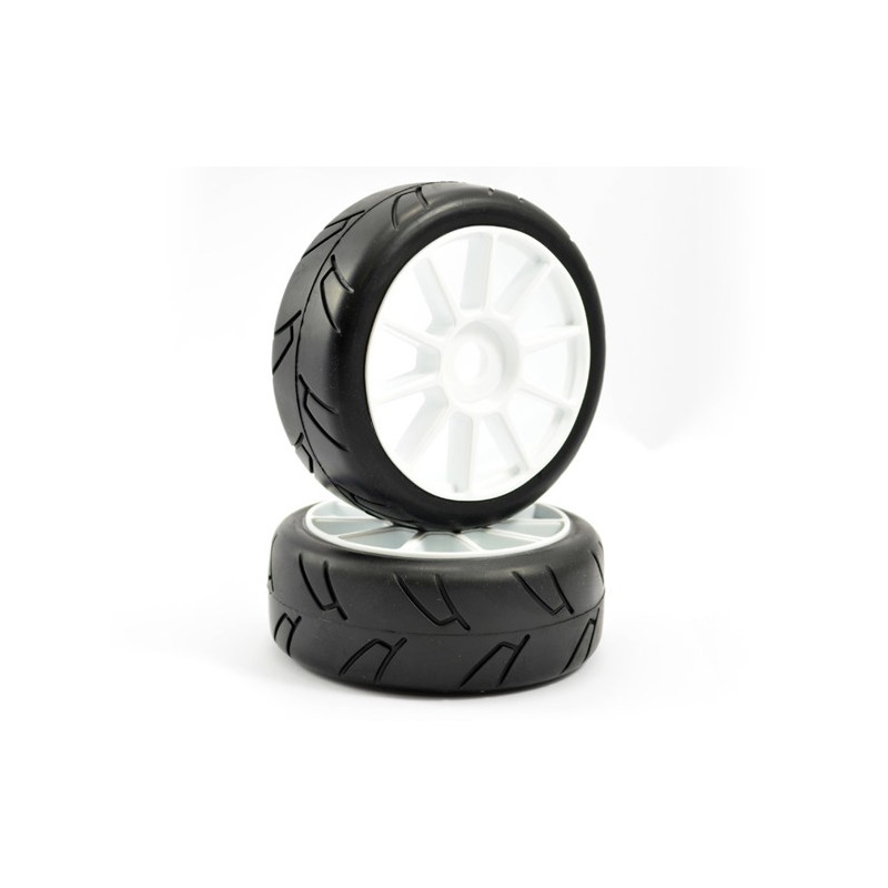 FASTRAX Koła do Buggy 1:8 na asfalt - białe
