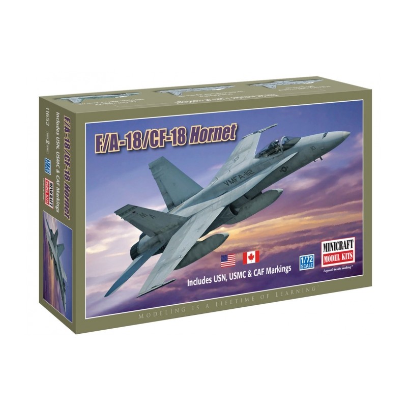 MINICRAFT MODEL KITS Model plastikowy - Odrzutowiec F/A-18/CF-18 Hornet (USN, USMC and CAF)