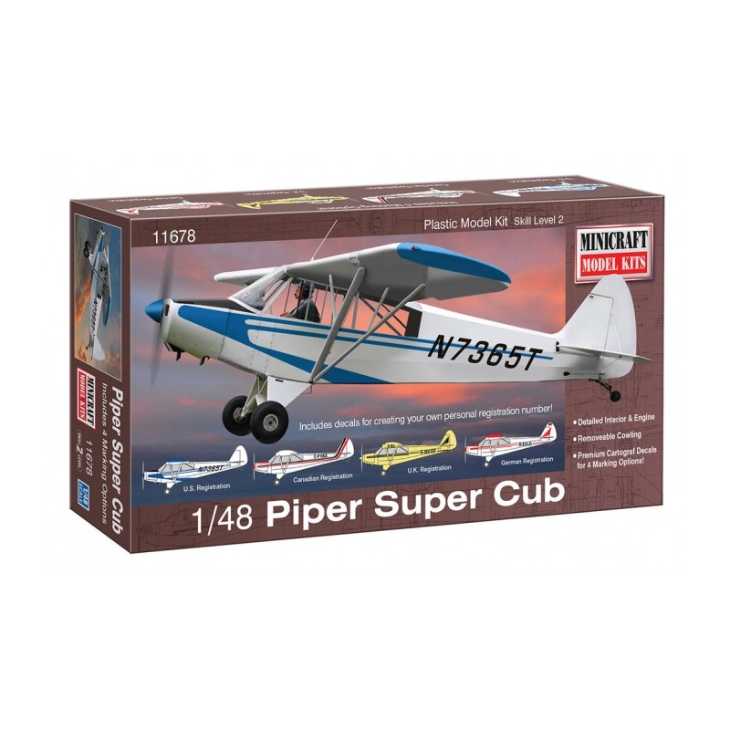 MINICRAFT MODEL KITS Model plastikowy - Samolot Piper Super Cub