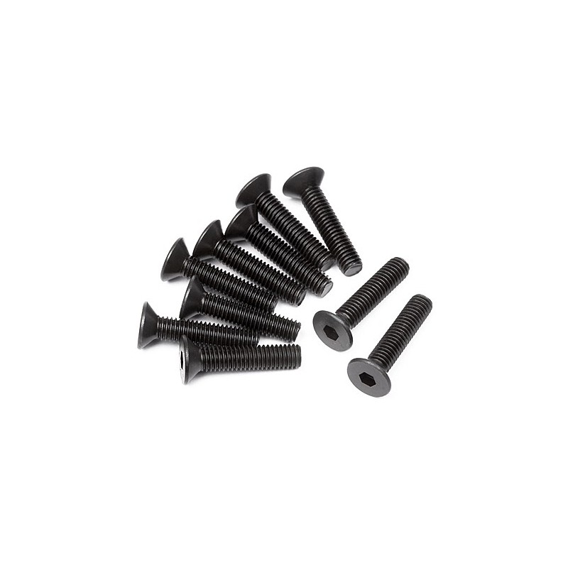 HPI RACING FLAT HEAD SCREW M3x14mm (HEX SOCKET/10pcs)