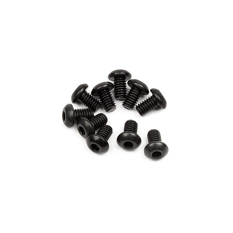 HPI RACING BUTTON HEAD SCREW M2.5x4mm (HEX SOCKET/10pcs)