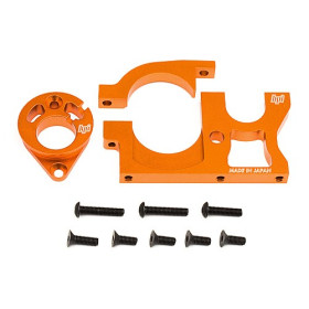 HPI RACING ALUMINIUM MOTOR MOUNT SET (ORANGE)