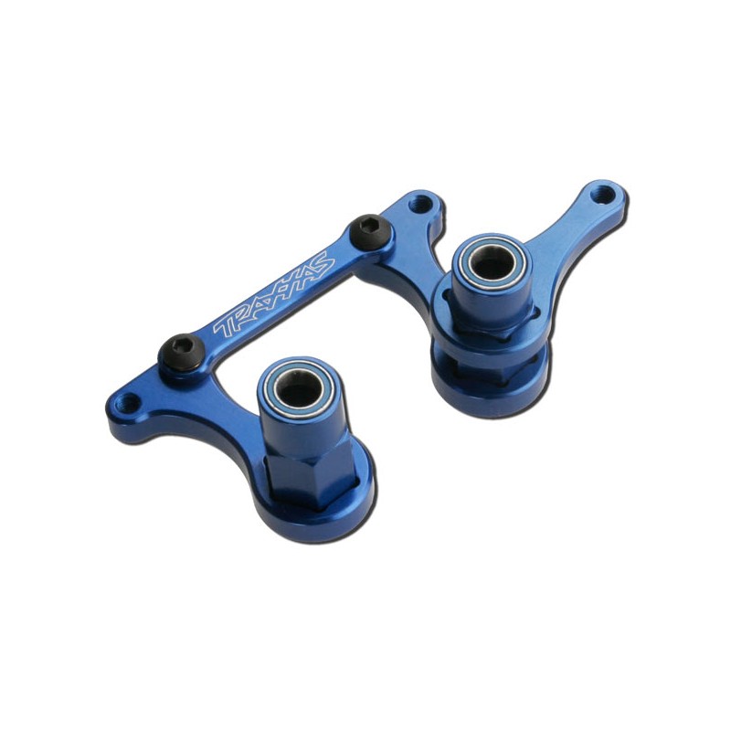 TRAXXAS Aluminiowy ukł. kierowniczy / Aluminum Steering Bellcranks, Blue-anodized