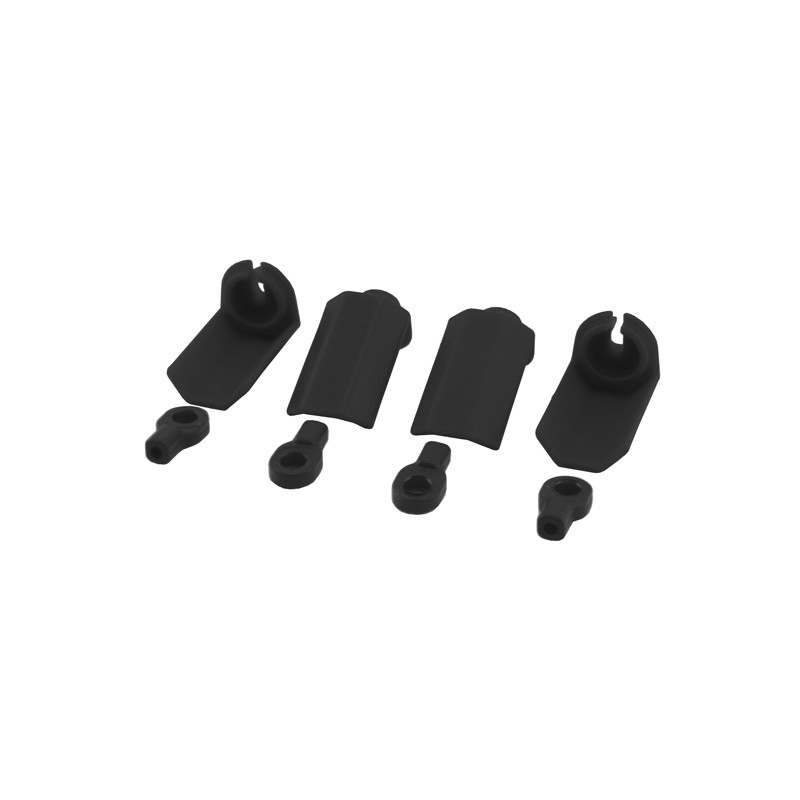 RPM Osłony amortyzatorów / Shock Shaft Guards (black) - E-Revo, Revo, E-Maxx, Summit