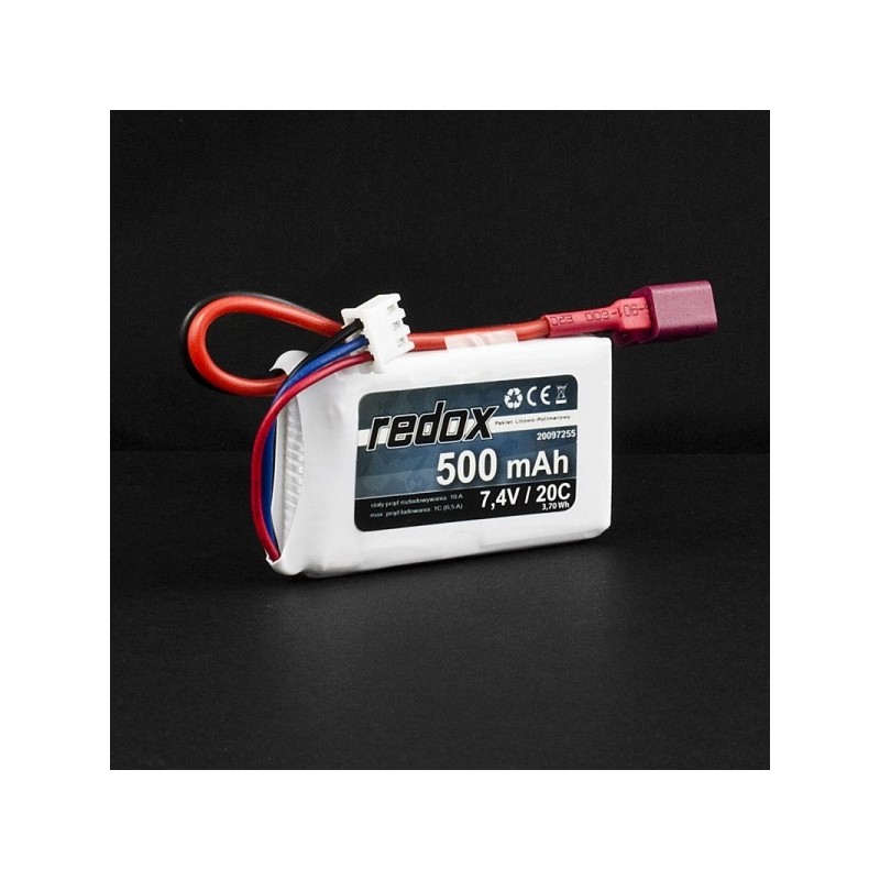 REDOX Akumulator LiPo 7,4V 500mAh 20C 2S DEAN