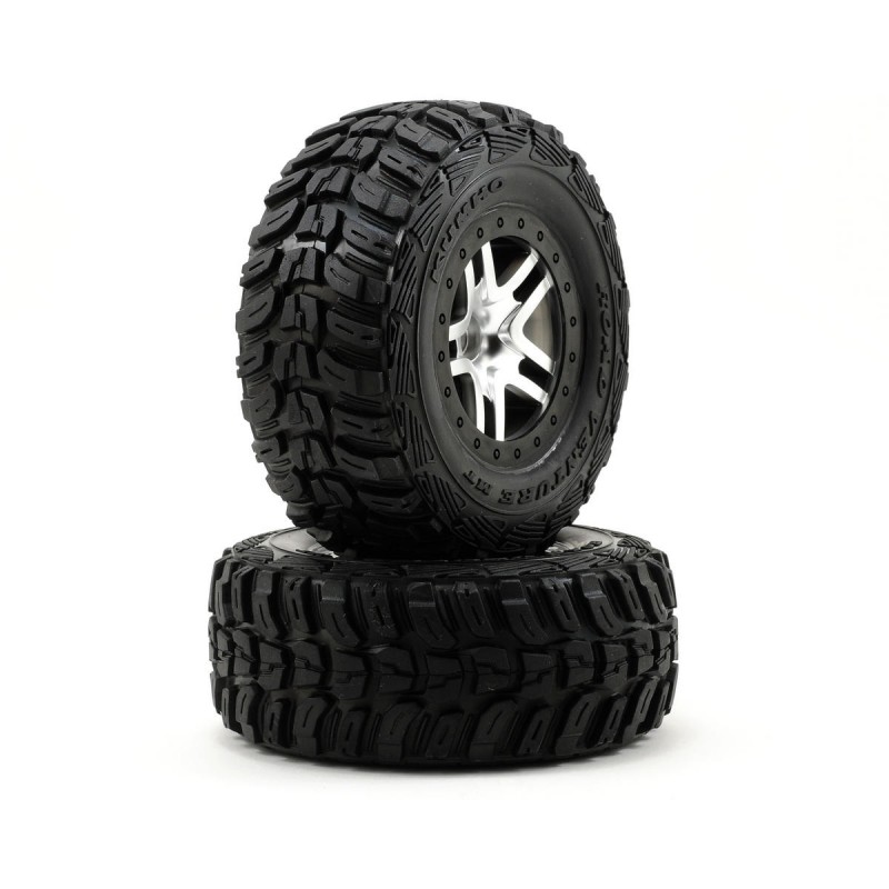 TRAXXAS Kumho Tires & SCT Split-Spoke Satin Chrome Wheels 2szt.